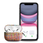 Weave Texture PU Custodia protettiva antiurto per auricolari con gancio, For AirPods Pro, For AirPods Pro 2