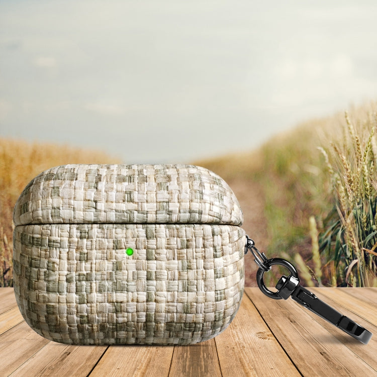 Weave Texture PU Custodia protettiva antiurto per auricolari con gancio, For AirPods Pro, For AirPods Pro 2