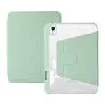 Custodia in pelle per tablet con supporto girevole in acrilico, For iPad mini 2024 / mini 6, For iPad Air 5 2022 / 4 2020