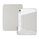 Custodia in pelle per tablet con supporto girevole in acrilico, For iPad mini 2024 / mini 6, For iPad Air 5 2022 / 4 2020