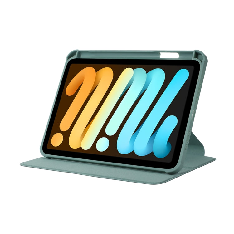 Custodia in pelle per tablet con supporto girevole in acrilico, For iPad mini 2024 / mini 6, For iPad Air 5 2022 / 4 2020