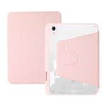 Custodia in pelle per tablet con supporto girevole in acrilico, For iPad mini 2024 / mini 6, For iPad Air 5 2022 / 4 2020