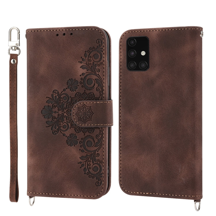 Custodia per telefono in pelle con portafoglio in rilievo con fiori al tatto, For Samsung Galaxy A03s 166, For Samsung Galaxy A32 5G, For Samsung Galaxy A32 4G, For Samsung Galaxy A52