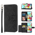 Custodia per telefono in pelle con portafoglio in rilievo con fiori al tatto, For Samsung Galaxy A71 4G, For Samsung Galaxy A51 4G, For Samsung Galaxy A03s 165.8, For Samsung Galaxy A03s 164