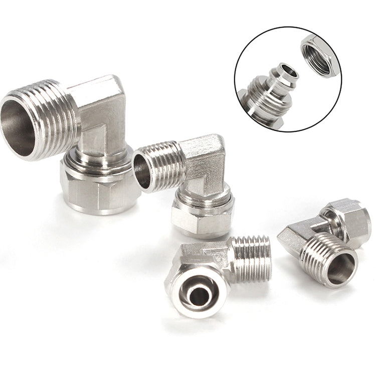 LAIZE 10 pz Trachea in Rame Nichelato Raccordo Rapido Twist Gomito Connettore Femmina, FL6-01, FL6-02, FL8-01, FL8-02, FL10-01, FL10-02