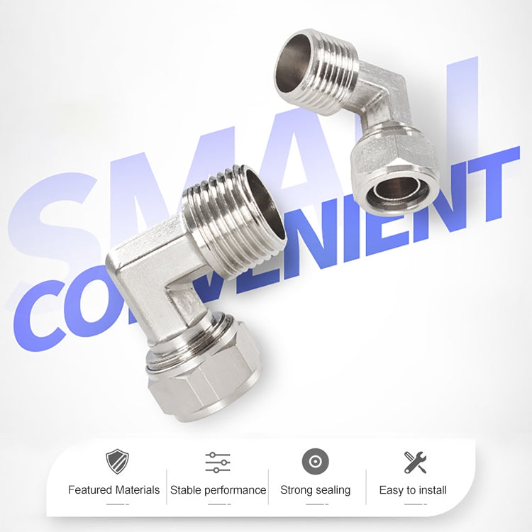 Connettore femmina LAIZE per trachea in rame nichelato con raccordo rapido, FL8-03, FL8-04, FL10-03, FL10-04, FL12-02, FL12-03, FL12-04