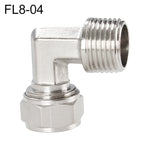 Connettore femmina LAIZE per trachea in rame nichelato con raccordo rapido, FL8-03, FL8-04, FL10-03, FL10-04, FL12-02, FL12-03, FL12-04
