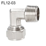 Connettore femmina LAIZE per trachea in rame nichelato con raccordo rapido, FL8-03, FL8-04, FL10-03, FL10-04, FL12-02, FL12-03, FL12-04