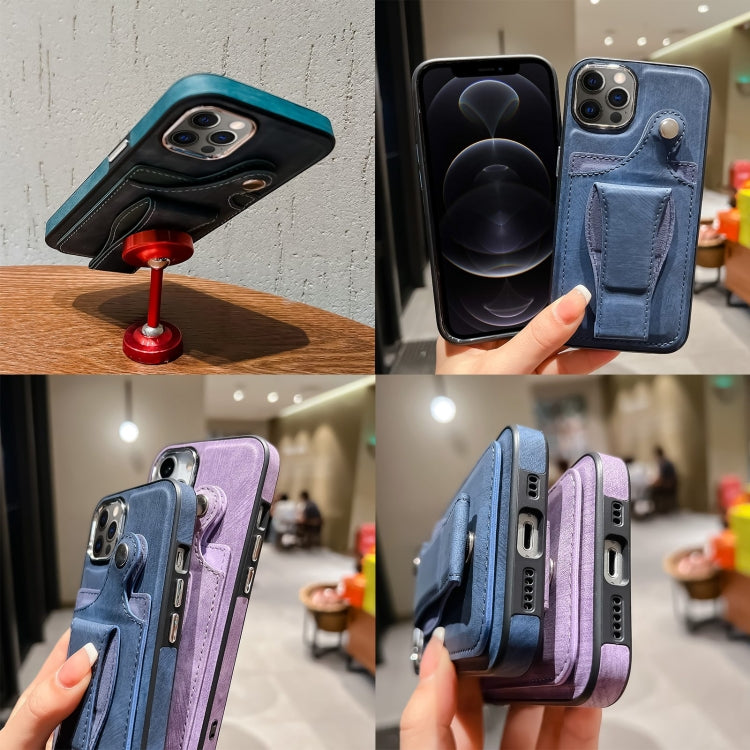 Custodia per telefono con porta carte di rotazione in pelle laterale, For iPhone 12 Pro, For iPhone 12, For iPhone 11 Pro Max, For iPhone 11 Pro