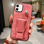 Custodia per telefono con porta carte di rotazione in pelle laterale, For iPhone 12 Pro, For iPhone 12, For iPhone 11 Pro Max, For iPhone 11 Pro