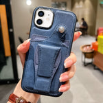 Custodia per telefono con porta carte di rotazione in pelle laterale, For iPhone 12 Pro, For iPhone 12, For iPhone 11 Pro Max, For iPhone 11 Pro