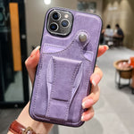 Custodia per telefono con porta carte di rotazione in pelle laterale, For iPhone 12 Pro, For iPhone 12, For iPhone 11 Pro Max, For iPhone 11 Pro