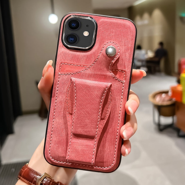 Custodia per telefono con porta carte di rotazione in pelle laterale, For iPhone 11