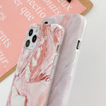 Custodia per telefono in TPU smerigliato in marmo, For iPhone 13 Pro Max, For iPhone 12, For iPhone 12 Pro, For iPhone 12 Pro Max, For iPhone 11, For iPhone 11 Pro