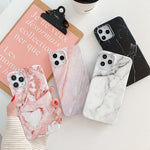 Custodia per telefono in TPU smerigliato in marmo, For iPhone 11 Pro Max