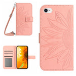 Skin Feel Custodia per cellulare in pelle con motivo a fiori di sole, For iPhone 7 / 8, For iPhone 7 Plus / 8 Plus