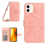 Skin Feel Custodia per cellulare in pelle con motivo a fiori di sole, For iPhone 11, For iPhone 11 Pro