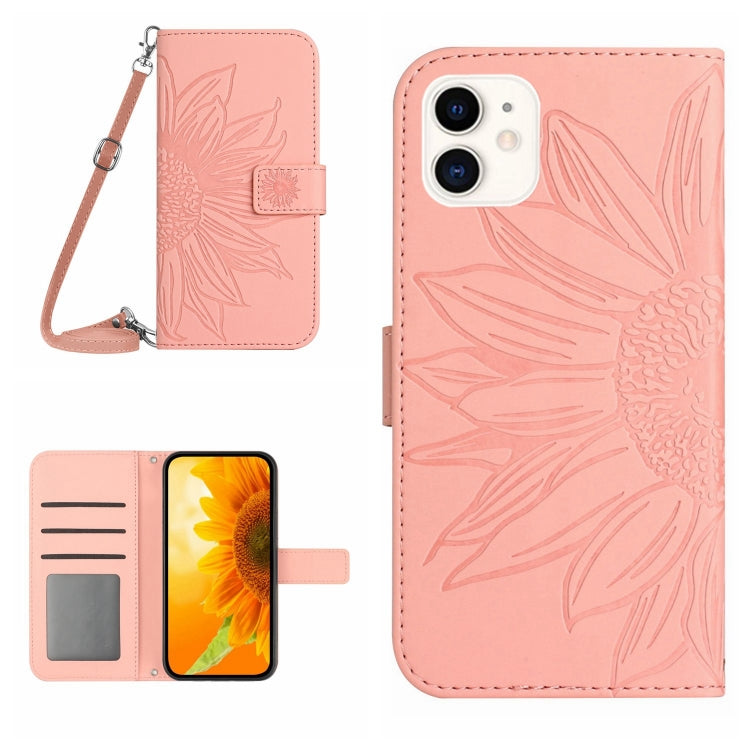 Skin Feel Custodia per cellulare in pelle con motivo a fiori di sole, For iPhone 11, For iPhone 11 Pro