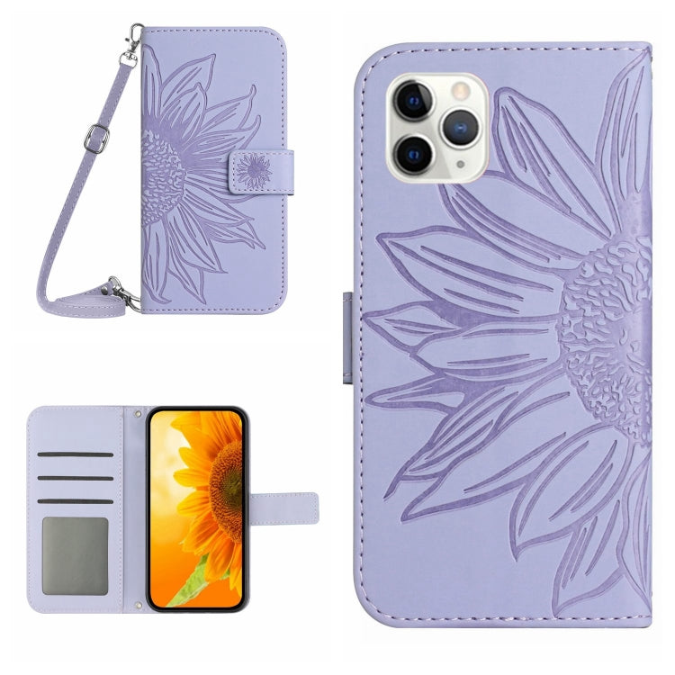 Skin Feel Custodia per cellulare in pelle con motivo a fiori di sole, For iPhone 11, For iPhone 11 Pro