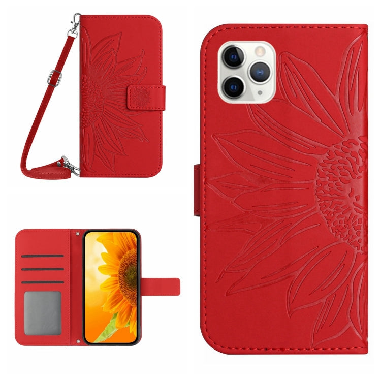 Skin Feel Custodia per cellulare in pelle con motivo a fiori di sole, For iPhone 11 Pro Max, For iPhone 12 mini
