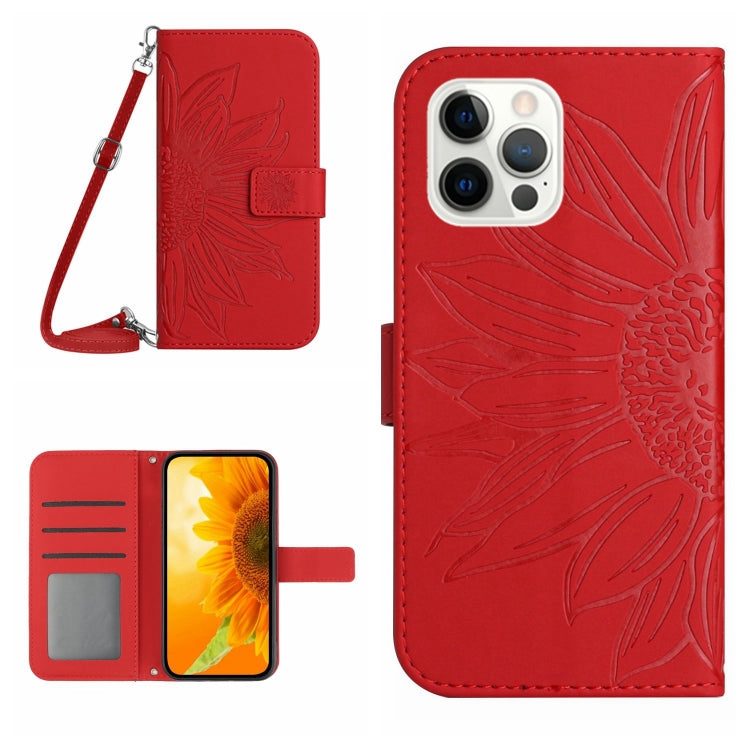 Skin Feel Custodia per cellulare in pelle con motivo a fiori di sole, For iPhone 12 Pro, For iPhone 12 Pro Max