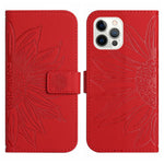 Skin Feel Custodia per cellulare in pelle con motivo a fiori di sole, For iPhone 12 Pro, For iPhone 12 Pro Max