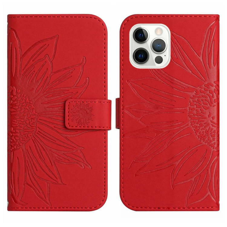 Skin Feel Custodia per cellulare in pelle con motivo a fiori di sole, For iPhone 12 Pro, For iPhone 12 Pro Max