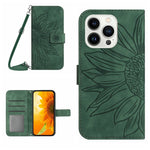 Skin Feel Custodia per cellulare in pelle con motivo a fiori di sole, For iPhone 13 Pro, For iPhone 13 Pro Max