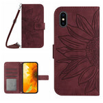 Skin Feel Custodia per cellulare in pelle con motivo a fiori di sole, For iPhone X / XS, For iPhone XR