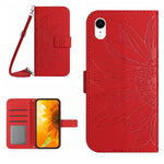 Skin Feel Custodia per cellulare in pelle con motivo a fiori di sole, For iPhone X / XS, For iPhone XR