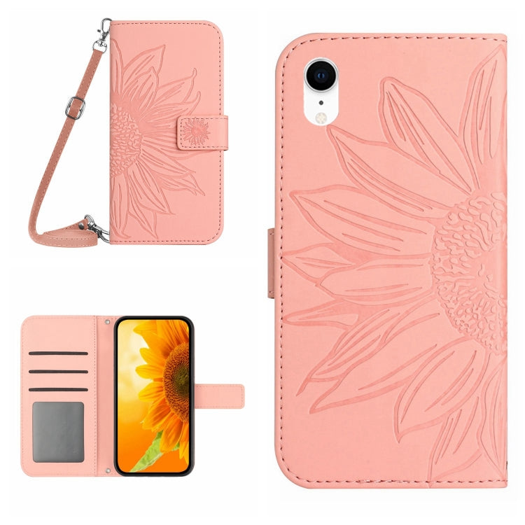 Skin Feel Custodia per cellulare in pelle con motivo a fiori di sole, For iPhone X / XS, For iPhone XR