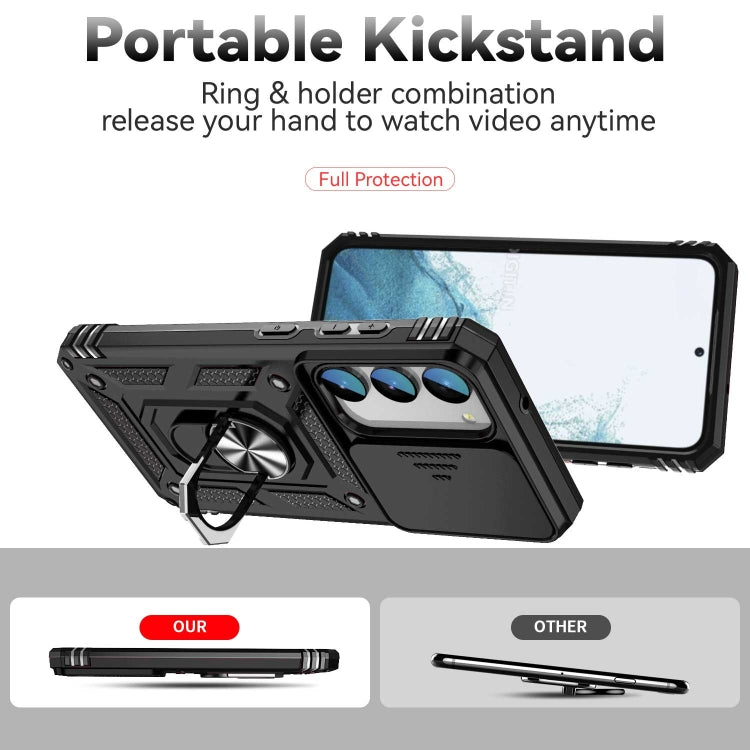 Custodia per telefono con supporto per camshield scorrevole, For Samsung Galaxy S23 5G, For Samsung Galaxy S23+ 5G, For Samsung Galaxy S23 Ultra 5G