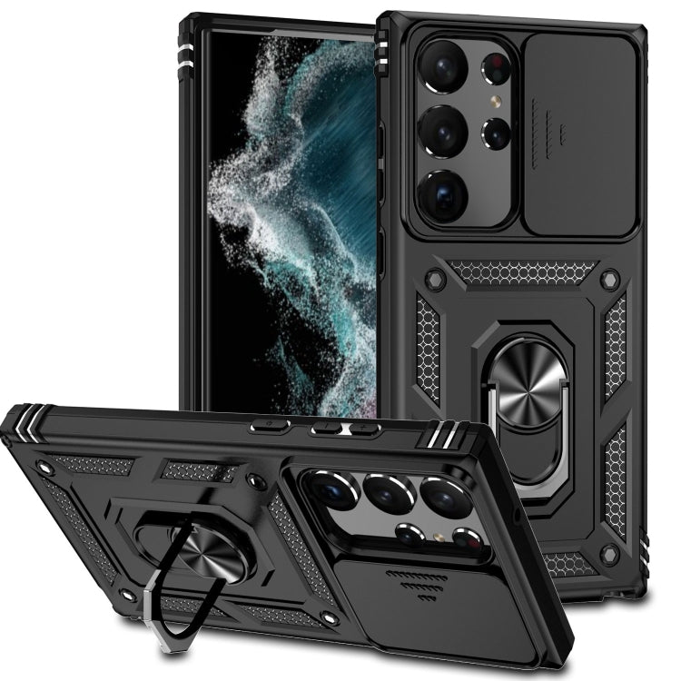 Custodia per telefono con supporto per camshield scorrevole, For Samsung Galaxy S23 5G, For Samsung Galaxy S23+ 5G, For Samsung Galaxy S23 Ultra 5G