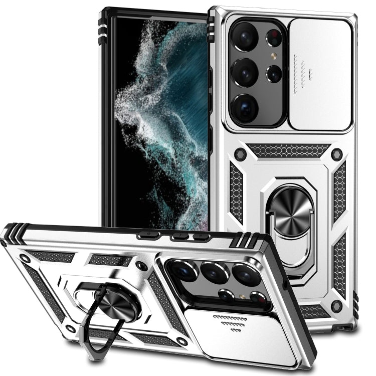 Custodia per telefono con supporto per camshield scorrevole, For Samsung Galaxy S23 5G, For Samsung Galaxy S23+ 5G, For Samsung Galaxy S23 Ultra 5G