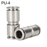 Raccordo pneumatico dritto in rame nichelato LAIZE, PU-4, PU-6, PU-8, PU-10, PU-12, PU-14, PU-16