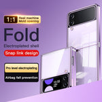 Custodia pieghevole per telefono Airbag galvanica, For Samsung Galaxy Z Flip3 5G, For Samsung Galaxy Z Flip4