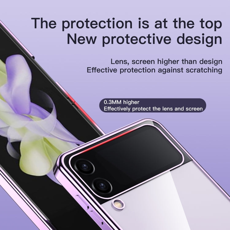 Custodia pieghevole per telefono Airbag galvanica, For Samsung Galaxy Z Flip3 5G, For Samsung Galaxy Z Flip4