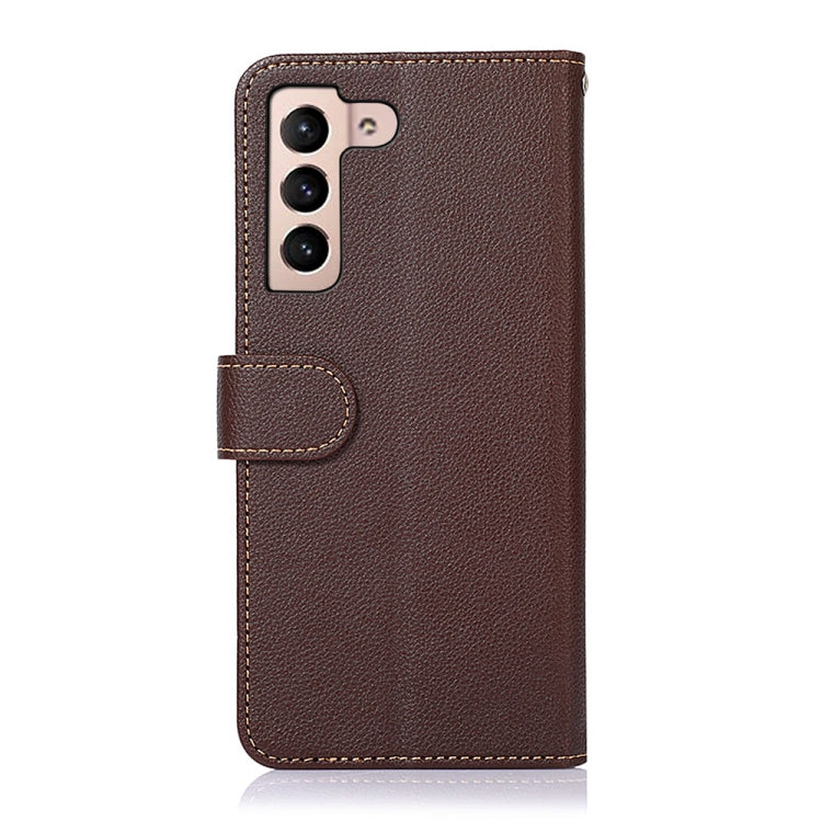 KHAZNEH Custodia per telefono RFID in pelle con texture Litchi, For Samsung Galaxy S23 5G, For Samsung Galaxy S23+ 5G, For Samsung Galaxy S23 ultra 5G