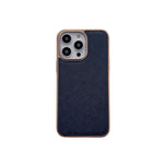 Custodia per telefono in vera pelle con trama incrociata nano galvanica, For iPhone 14 Pro Max, For iPhone 14 Pro, For iPhone 14, For iPhone 14 Plus, For iPhone 13 Pro Max, For iPhone 13 Pro