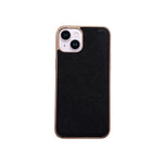 Custodia per telefono in vera pelle con trama incrociata nano galvanica, For iPhone 14 Pro Max, For iPhone 14 Pro, For iPhone 14, For iPhone 14 Plus, For iPhone 13 Pro Max, For iPhone 13 Pro