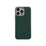 Custodia per telefono in vera pelle con trama incrociata nano galvanica, For iPhone 14 Pro Max, For iPhone 14 Pro, For iPhone 14, For iPhone 14 Plus, For iPhone 13 Pro Max, For iPhone 13 Pro