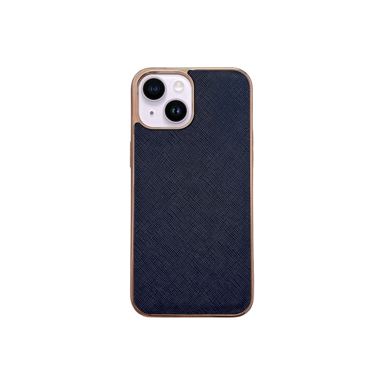 Custodia per telefono in vera pelle con trama incrociata nano galvanica, For iPhone 13, For Google Pixel 6 Pro, For Google Pixel 6, For Google Pixel 6a, For Google Pixel 7 5G, For Samsung Galaxy A13 4G