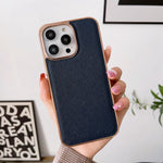 Custodia per telefono in vera pelle con trama incrociata nano galvanica, For iPhone 13, For Google Pixel 6 Pro, For Google Pixel 6, For Google Pixel 6a, For Google Pixel 7 5G, For Samsung Galaxy A13 4G