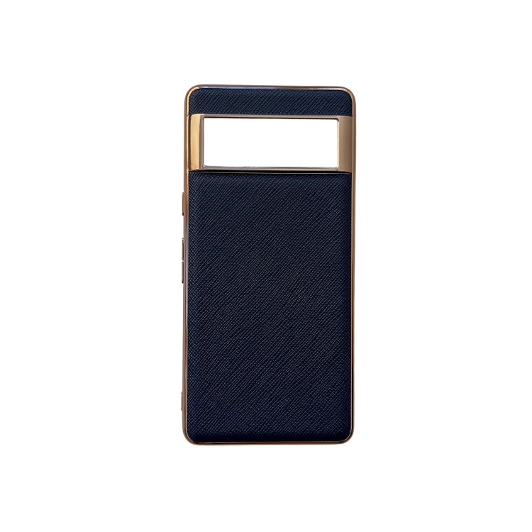 Custodia per telefono in vera pelle con trama incrociata nano galvanica, For iPhone 13, For Google Pixel 6 Pro, For Google Pixel 6, For Google Pixel 6a, For Google Pixel 7 5G, For Samsung Galaxy A13 4G