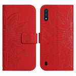 Skin Feel Custodia per cellulare in pelle con motivo a fiori di sole, For Samsung Galaxy A01, For Samsung Galaxy A02S/F02S 164.3mm