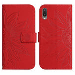Skin Feel Custodia per cellulare in pelle con motivo a fiori di sole, For Samsung Galaxy A02 EU Edition/M02, For Samsung Galaxy A03 164mm