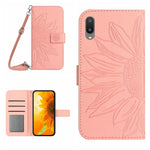 Skin Feel Custodia per cellulare in pelle con motivo a fiori di sole, For Samsung Galaxy A02 EU Edition/M02, For Samsung Galaxy A03 164mm