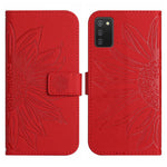 Skin Feel Custodia per cellulare in pelle con motivo a fiori di sole, For Samsung Galaxy A03S 165.85mm, For Samsung Galaxy A03S 166mm