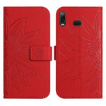 Skin Feel Custodia per cellulare in pelle con motivo a fiori di sole, For Samsung Galaxy A10S/M01S, For Samsung Galaxy A12 4G/A12 5G/M12/F12