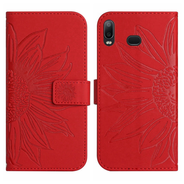 Skin Feel Custodia per cellulare in pelle con motivo a fiori di sole, For Samsung Galaxy A10S/M01S, For Samsung Galaxy A12 4G/A12 5G/M12/F12